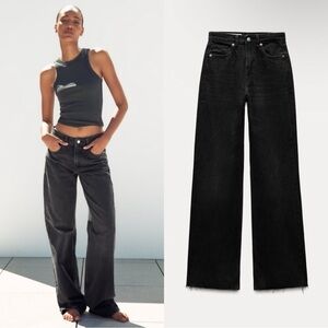 Zara Black Flare & Wide Leg Jeans